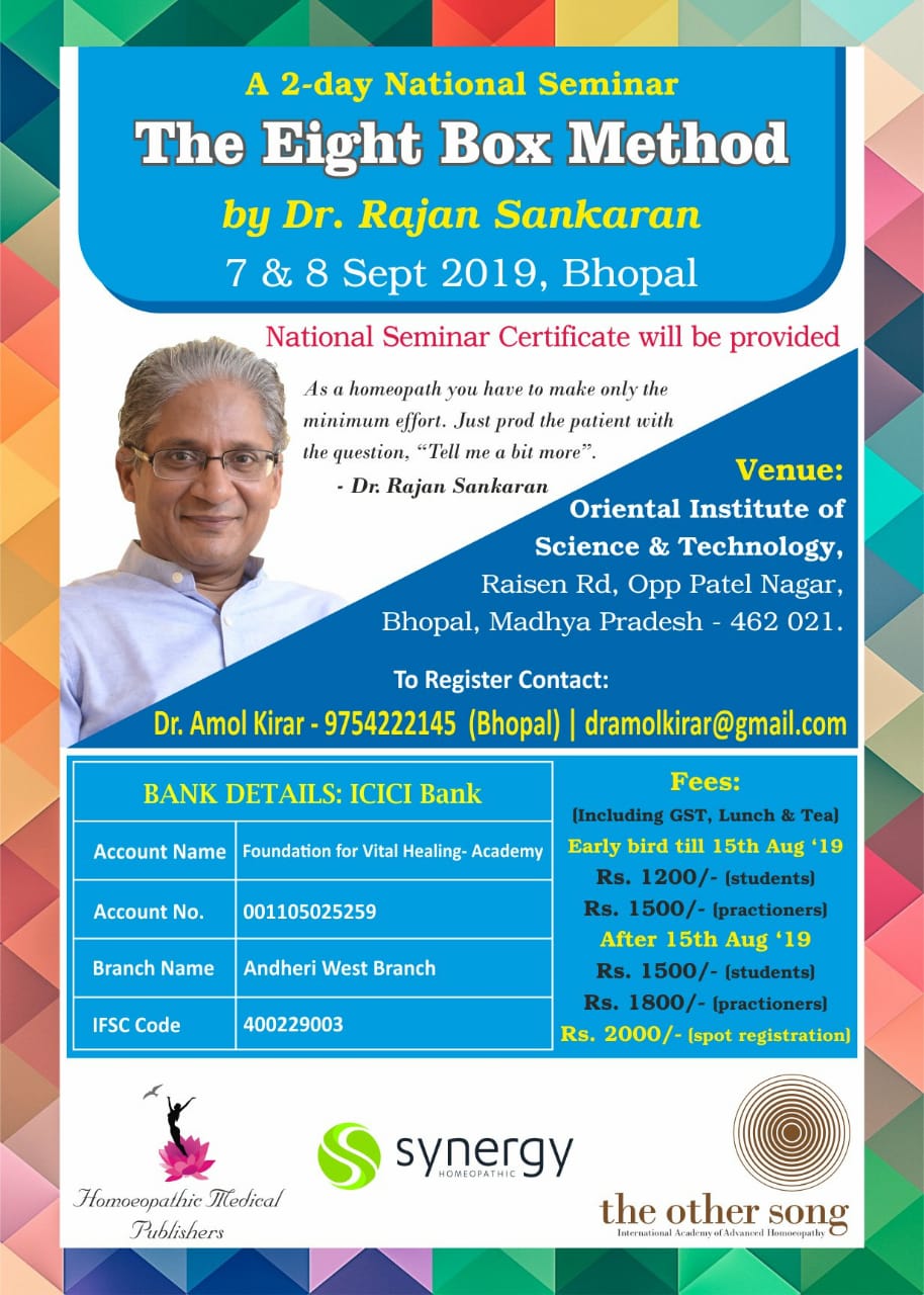 2 Day National Seminar: The Eight Box Method By Dr Rajan Sankaran
