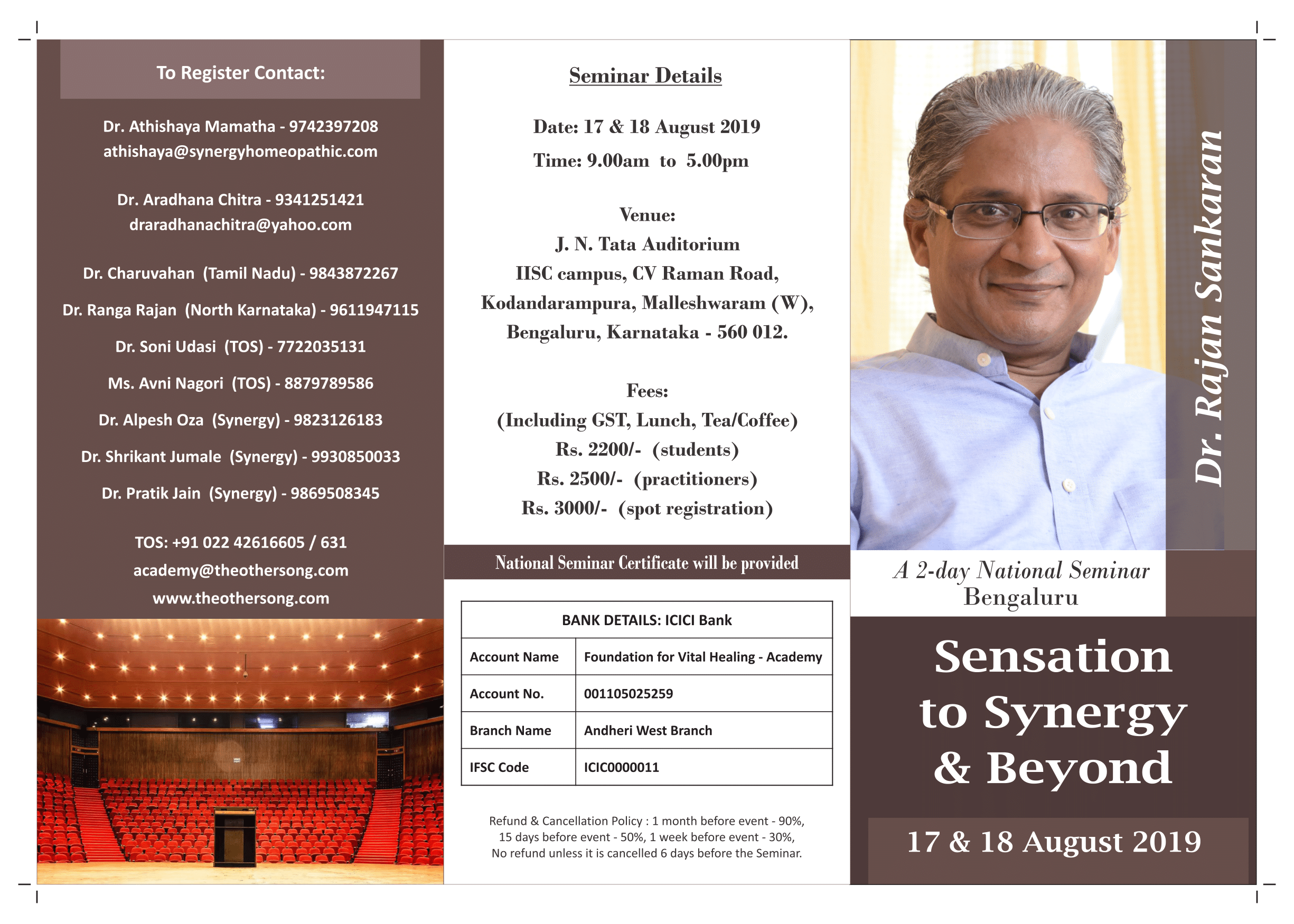 2day National Mega seminar of Dr Rajan Sankaran